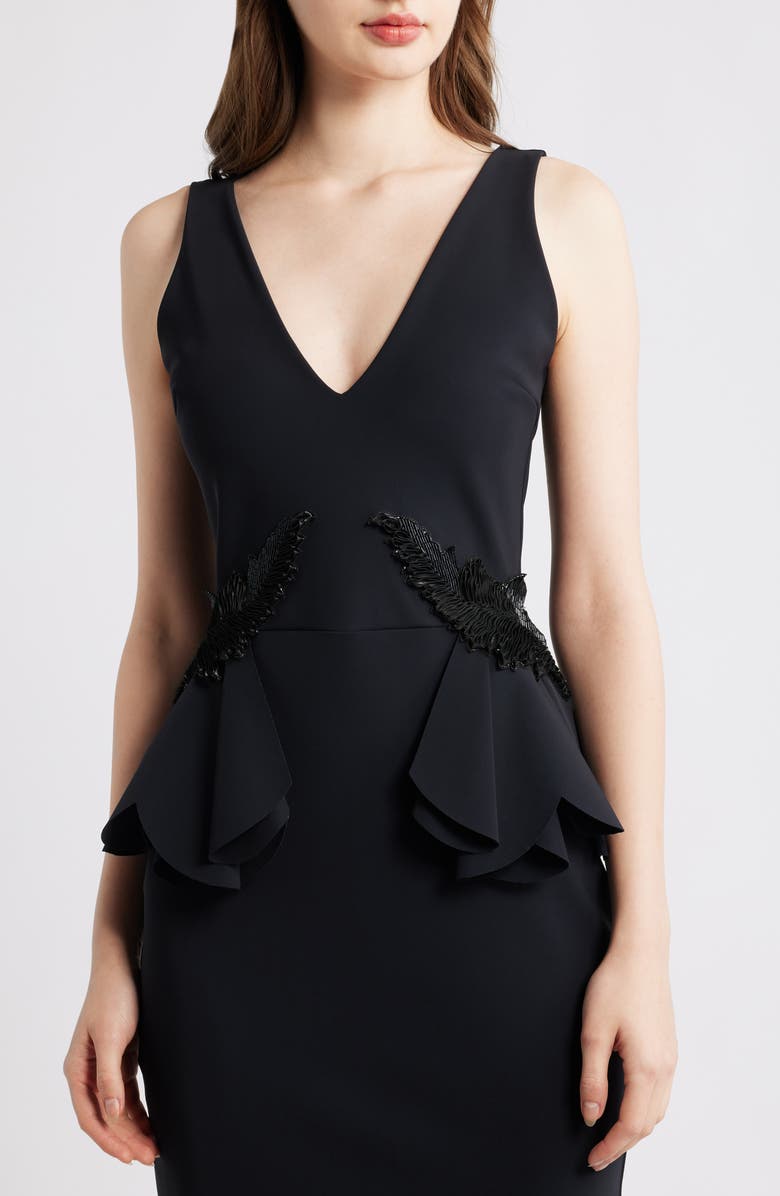 Chiara Boni La Petite Robe Nawa Sleeveless Mermaid Gown, Alternate, color, Black