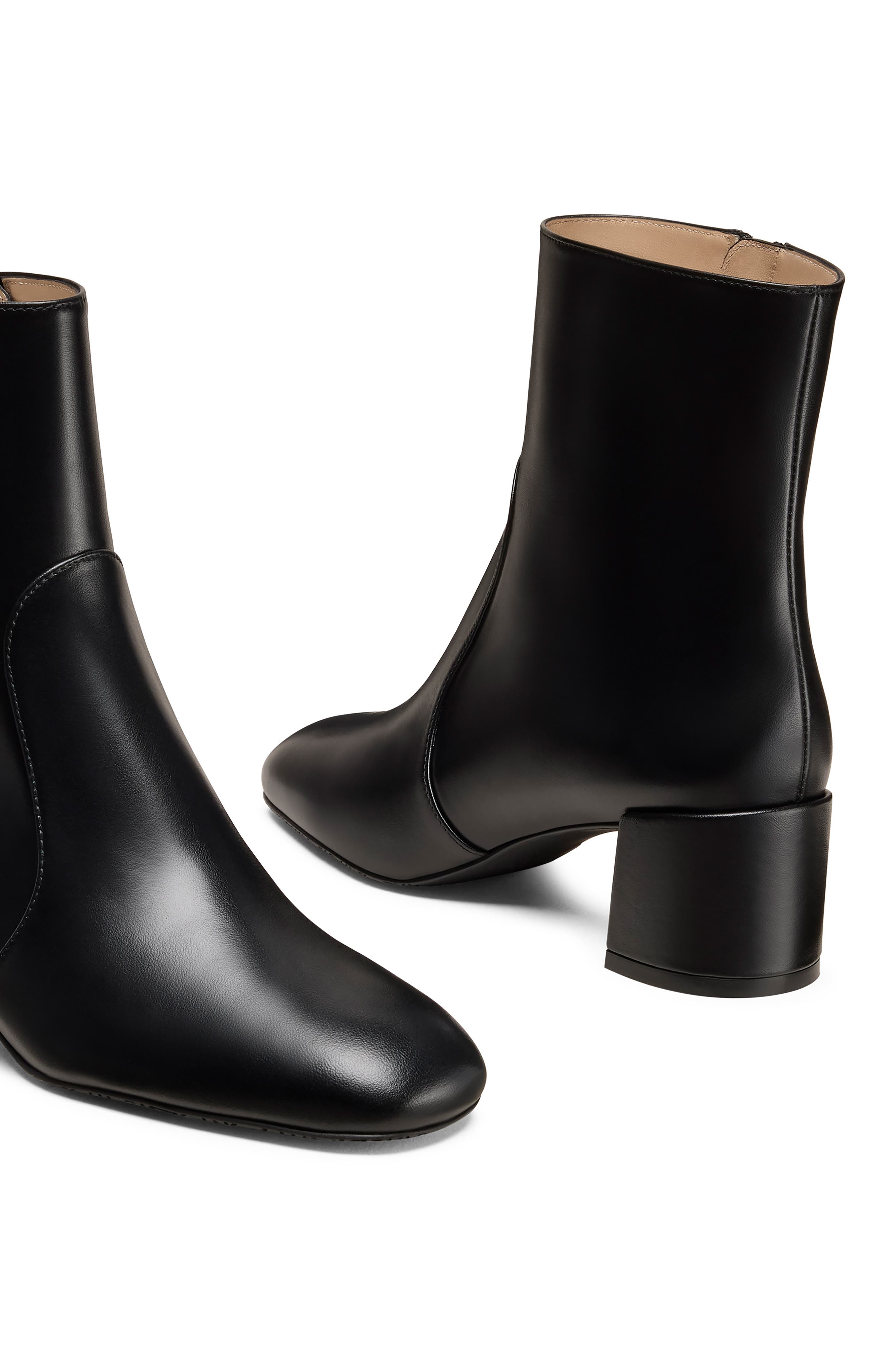 Stuart Weitzman Maeve Zip Bootie, Alternate, color, Black