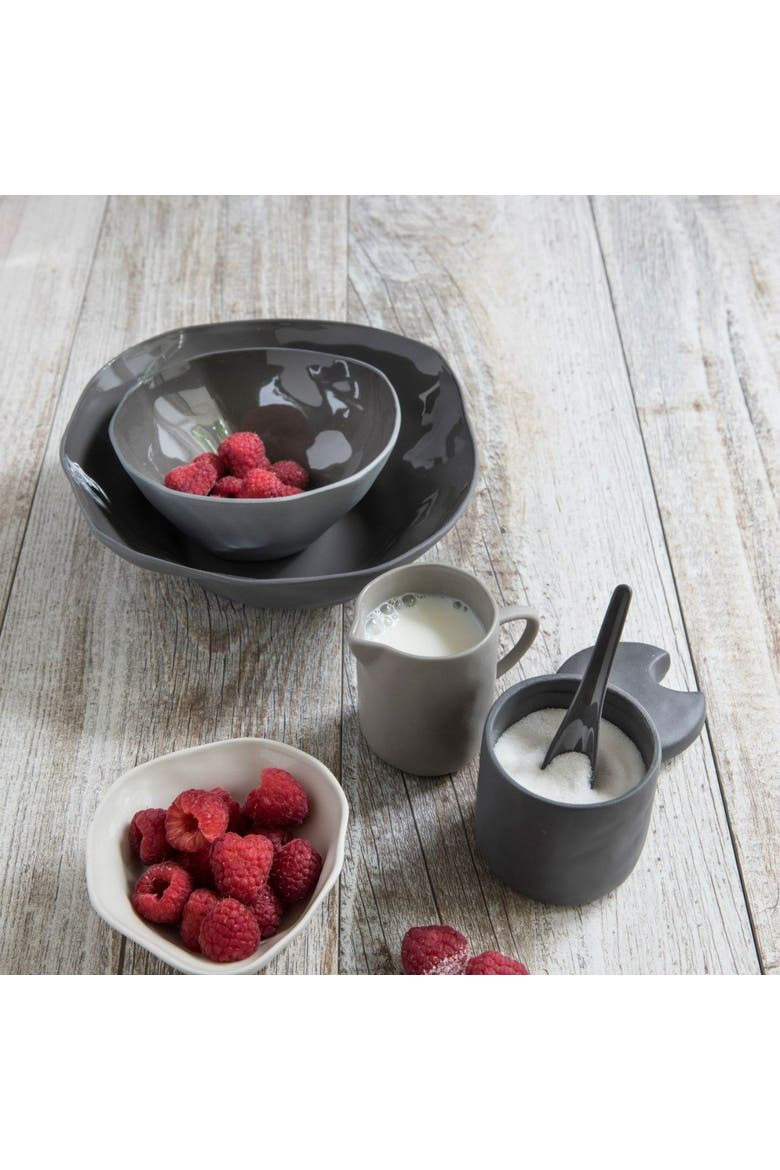 Tam Stoneware Side Bowl - Set of 4, Alternate, color, Slate