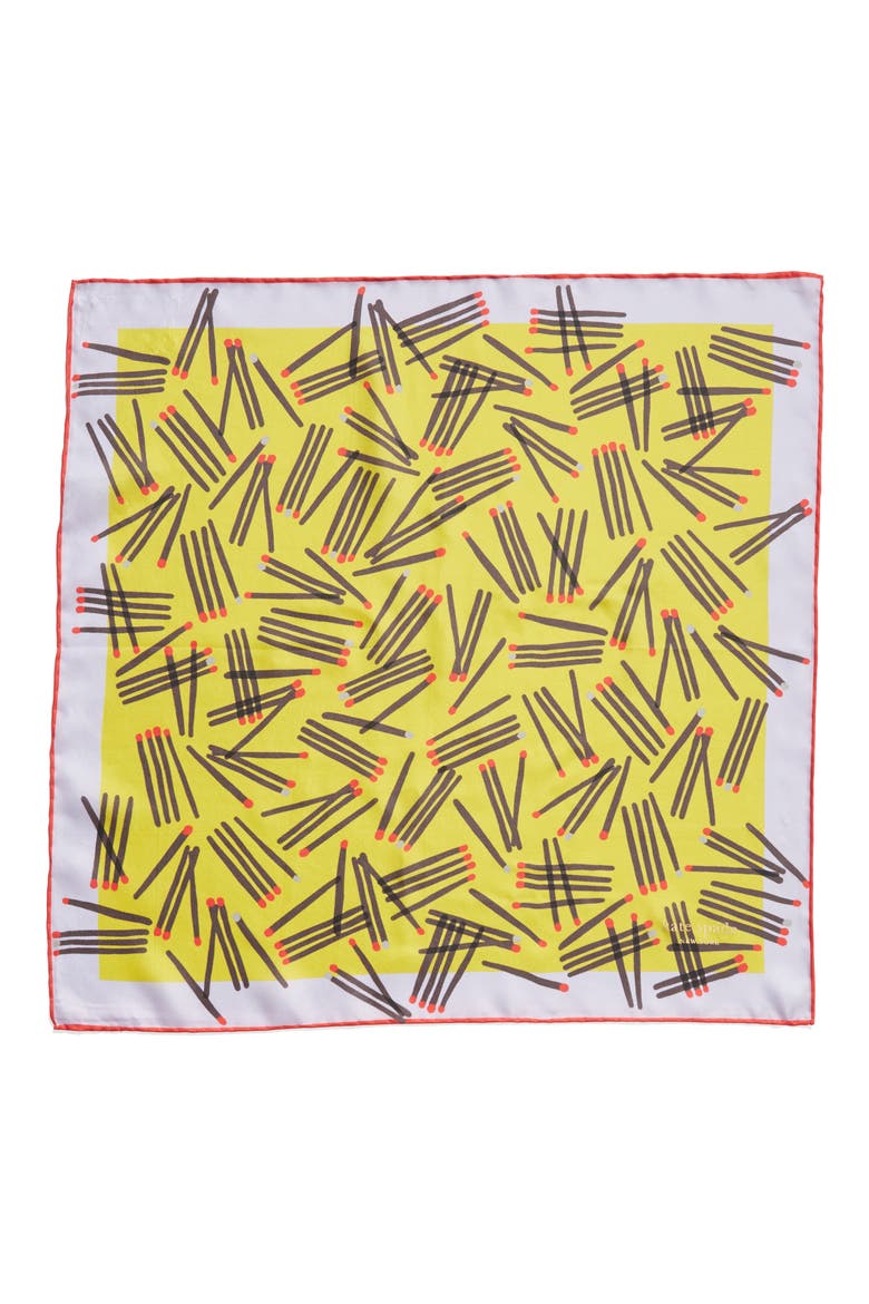 matches print silk scarf, Alternate, color, CHARTREUSE