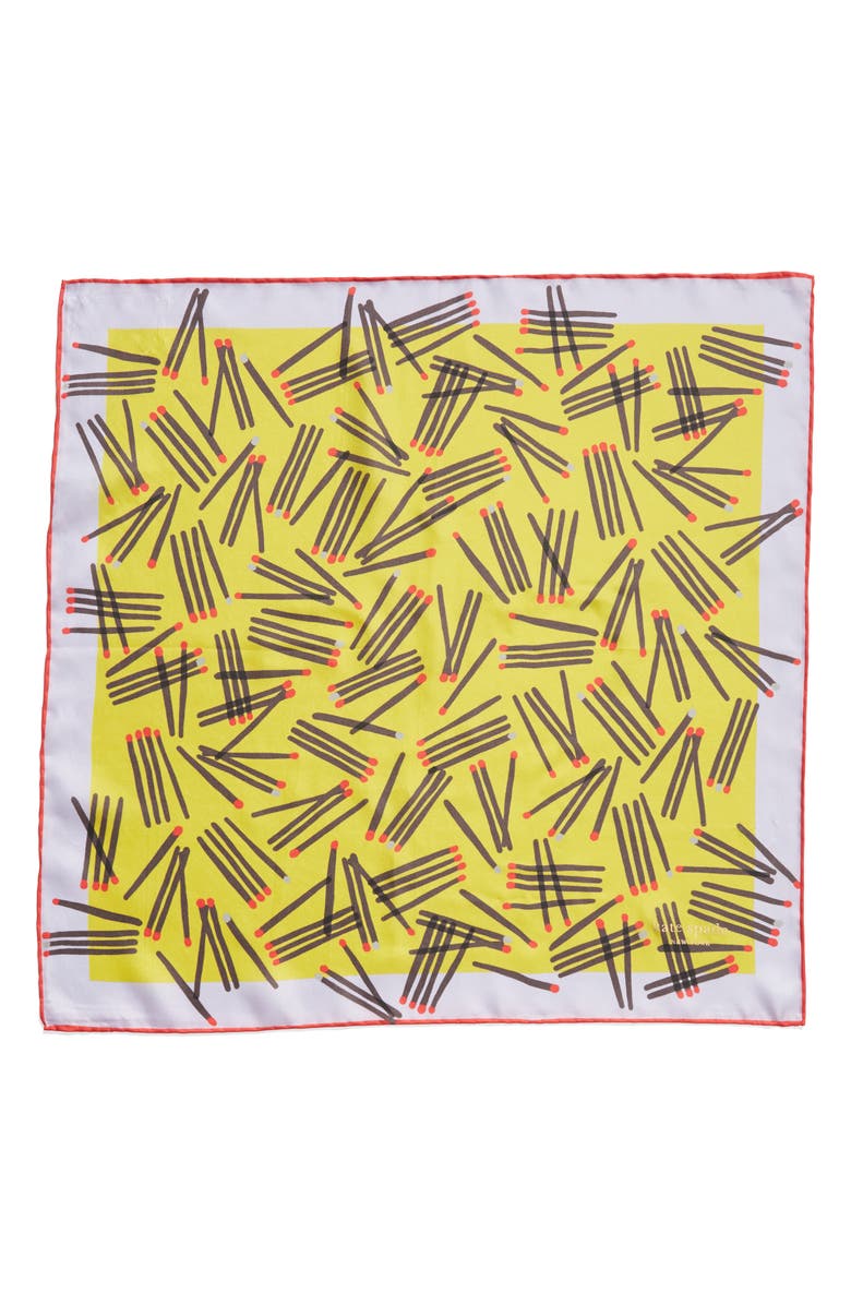 Kate Spade New York matches print silk scarf, Alternate, color, 