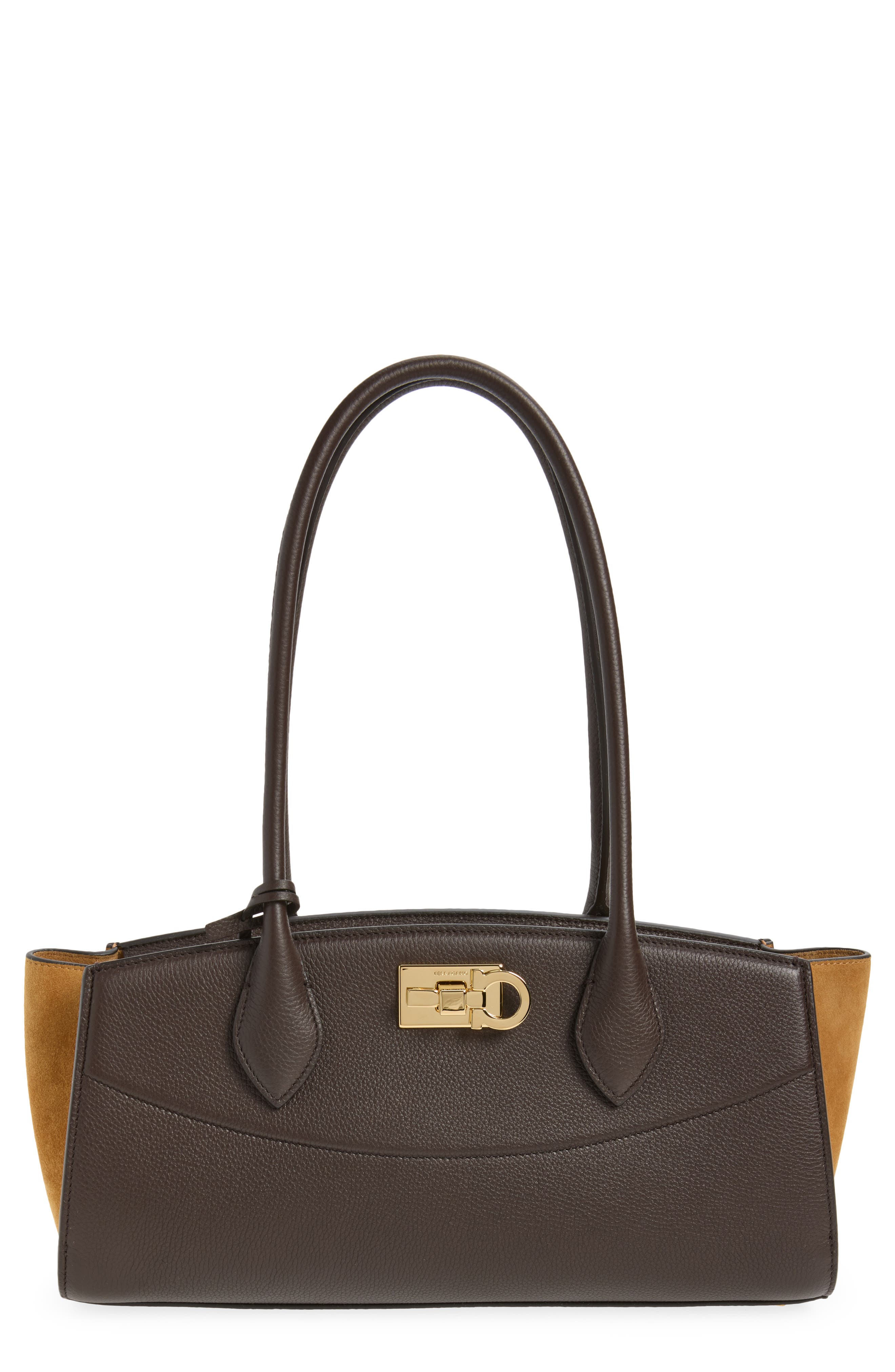 Medium Studio Soft Leather East/West Bag, Main, color, TESTA DI MORO NATURALE