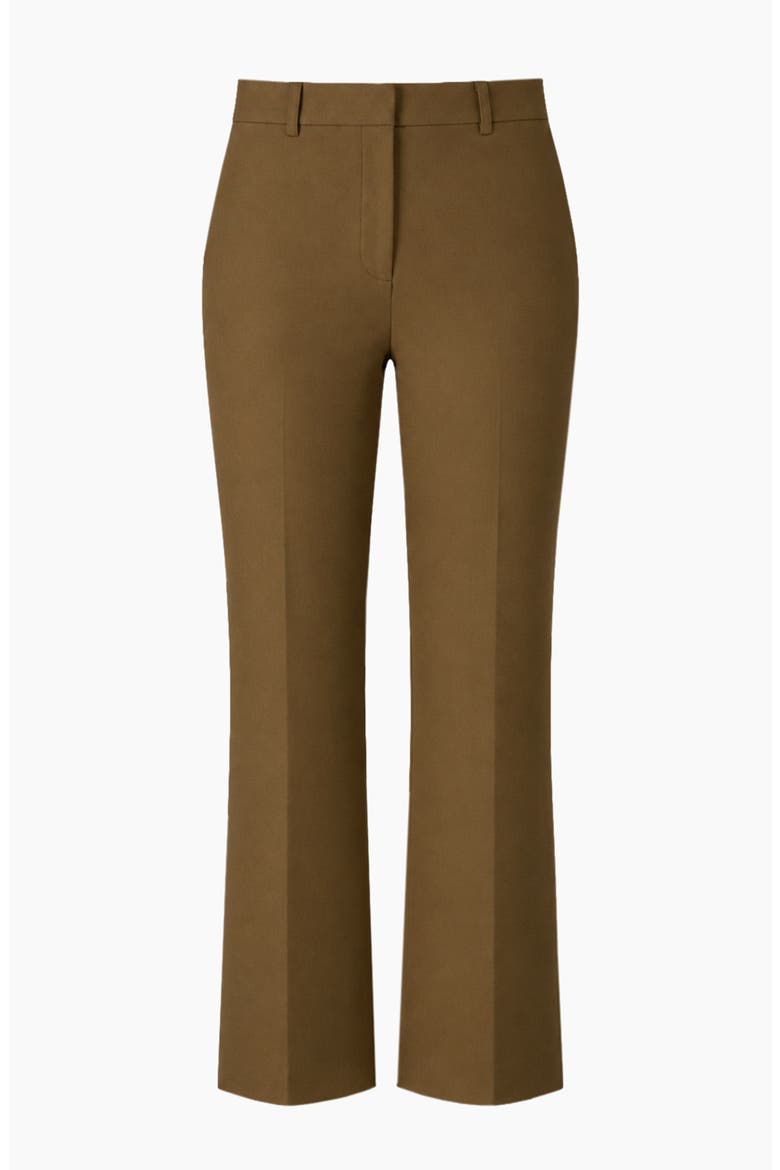 Structured High-Rise Straight-Cut Dress Pants, Alternate, color, Olive Green