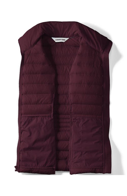 Lands' End Wanderweight Packable Ultralight Down Vest In Burgundy