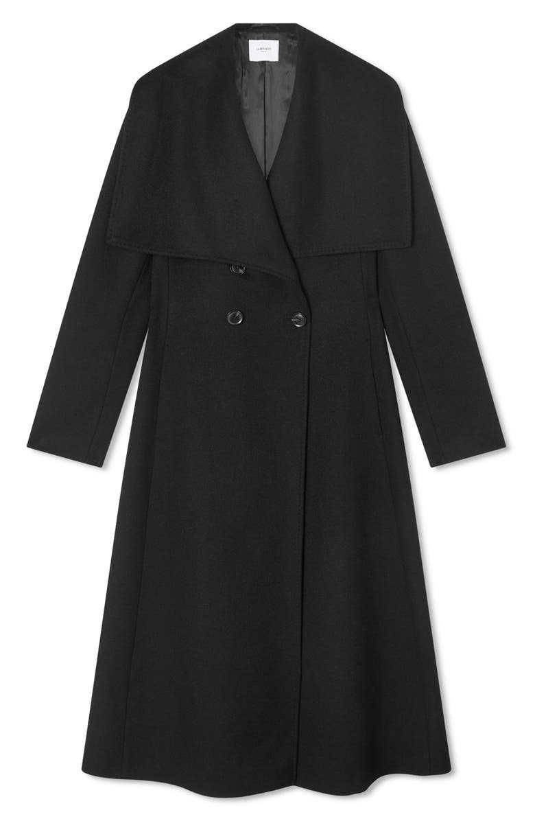 LK Bennett Rose Merino Wool Coat, Main, color, Black