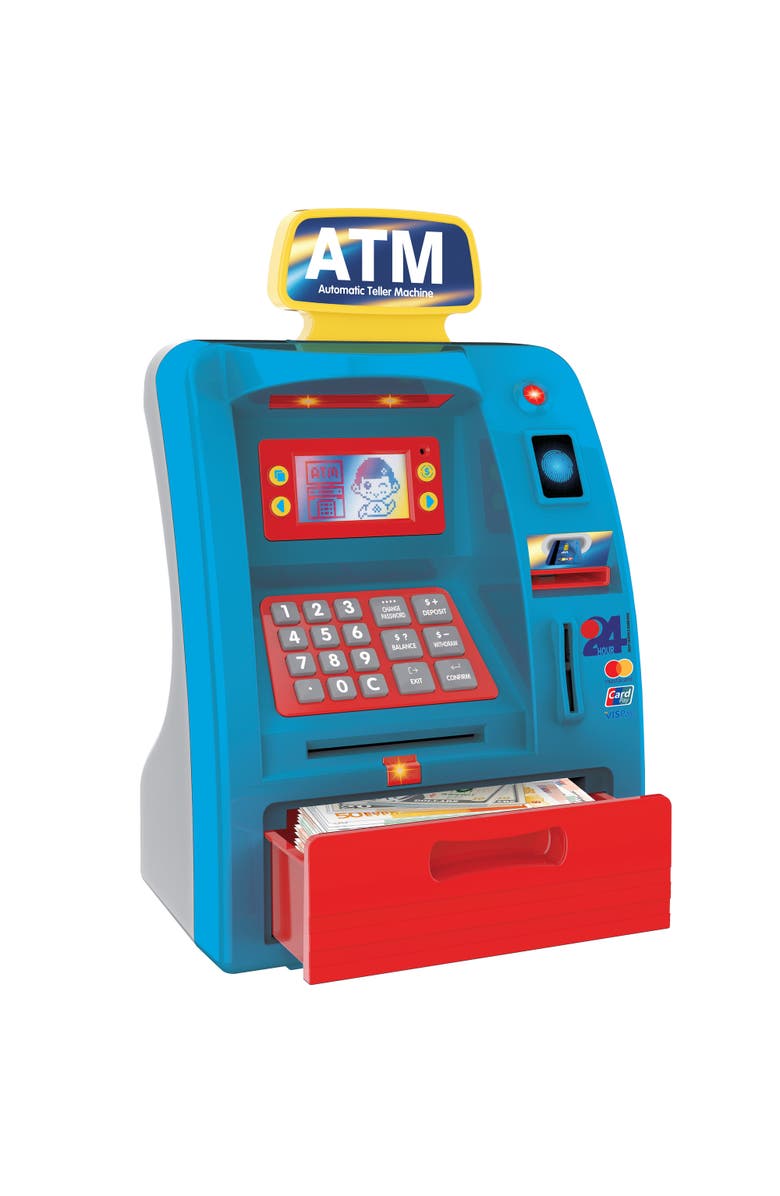 Playful Minds Atm, Lights & Sounds, Interactive Piggy Bank, Toy Money 3+, Main, color, Multicolored