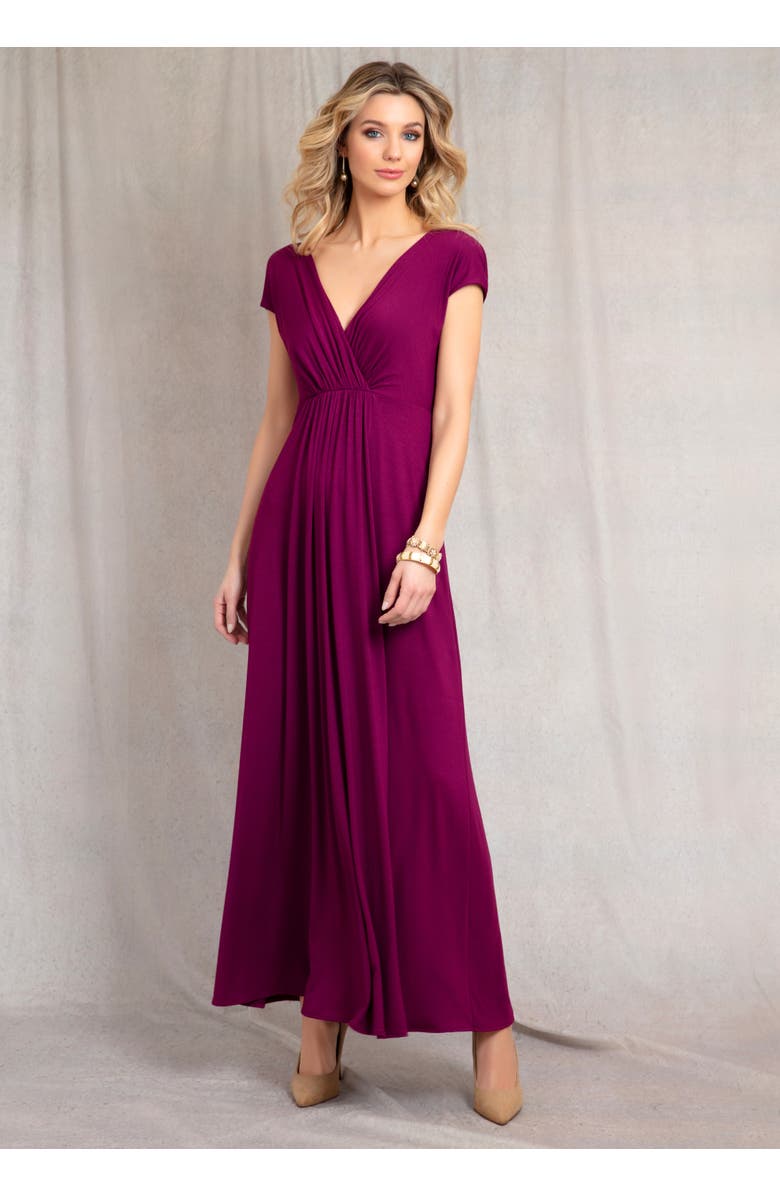 Alie Street London Sophia Maxi Dress, Alternate, color, Plum Wine