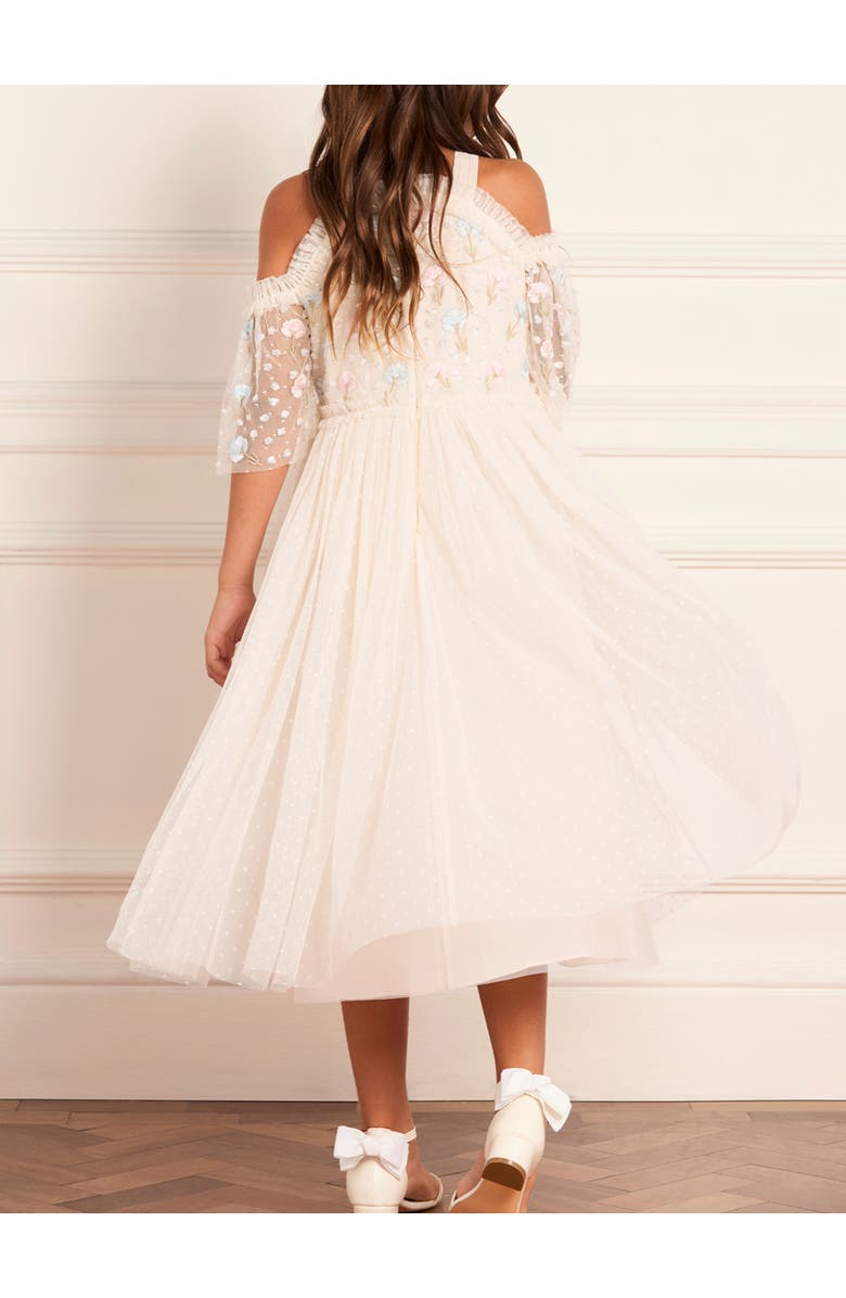 Needle & Thread Dandelion Ditsy Bodice Kids Dress, Alternate, color, Cream