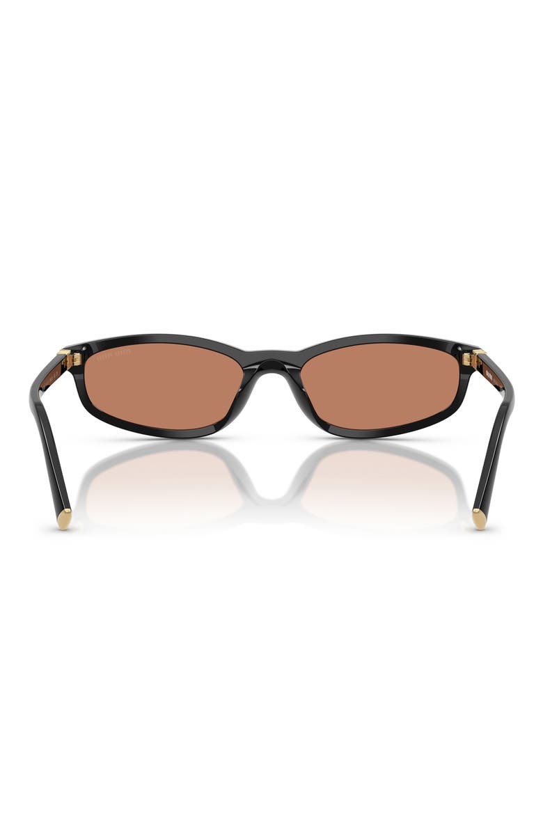 54mm Irregular Sunglasses, Alternate, color, BLACK / BROWN