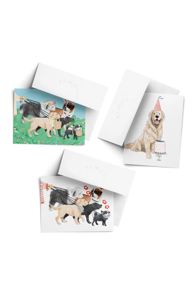 Ramus & Co Easter Assorted Greeting Card Pack (3ct) "Easter Dogs, Likes, Golden Party", Main, color, Multi-Pack