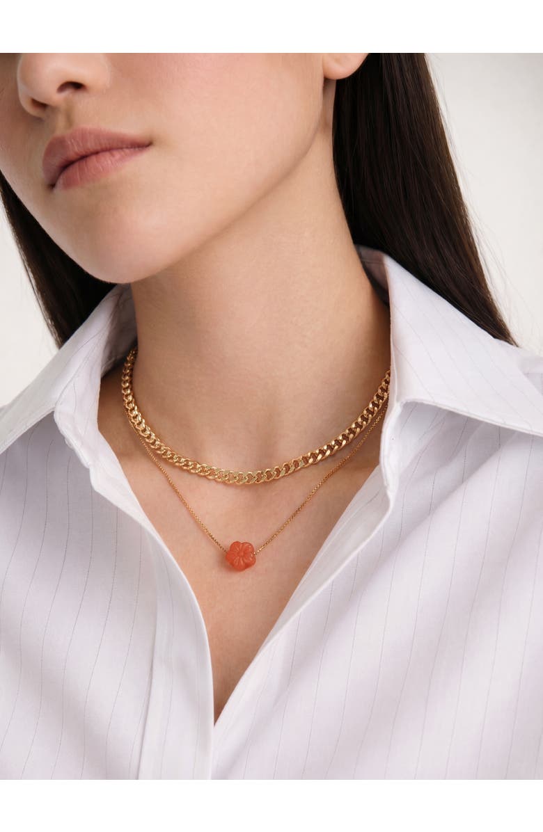 seree Kyoto Flower pendant necklace, Alternate, color, Red