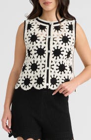 NVLT Buttoned Crochet Shell