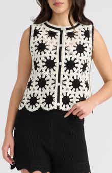 NVLT Buttoned Crochet Shell