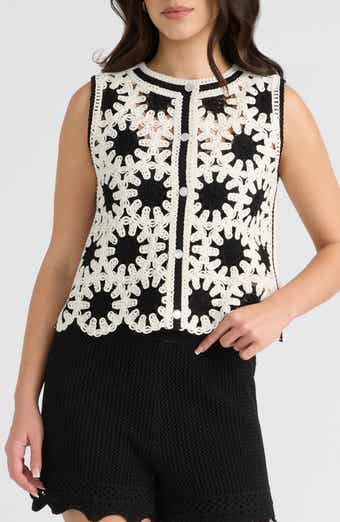 NVLT Buttoned Crochet Shell