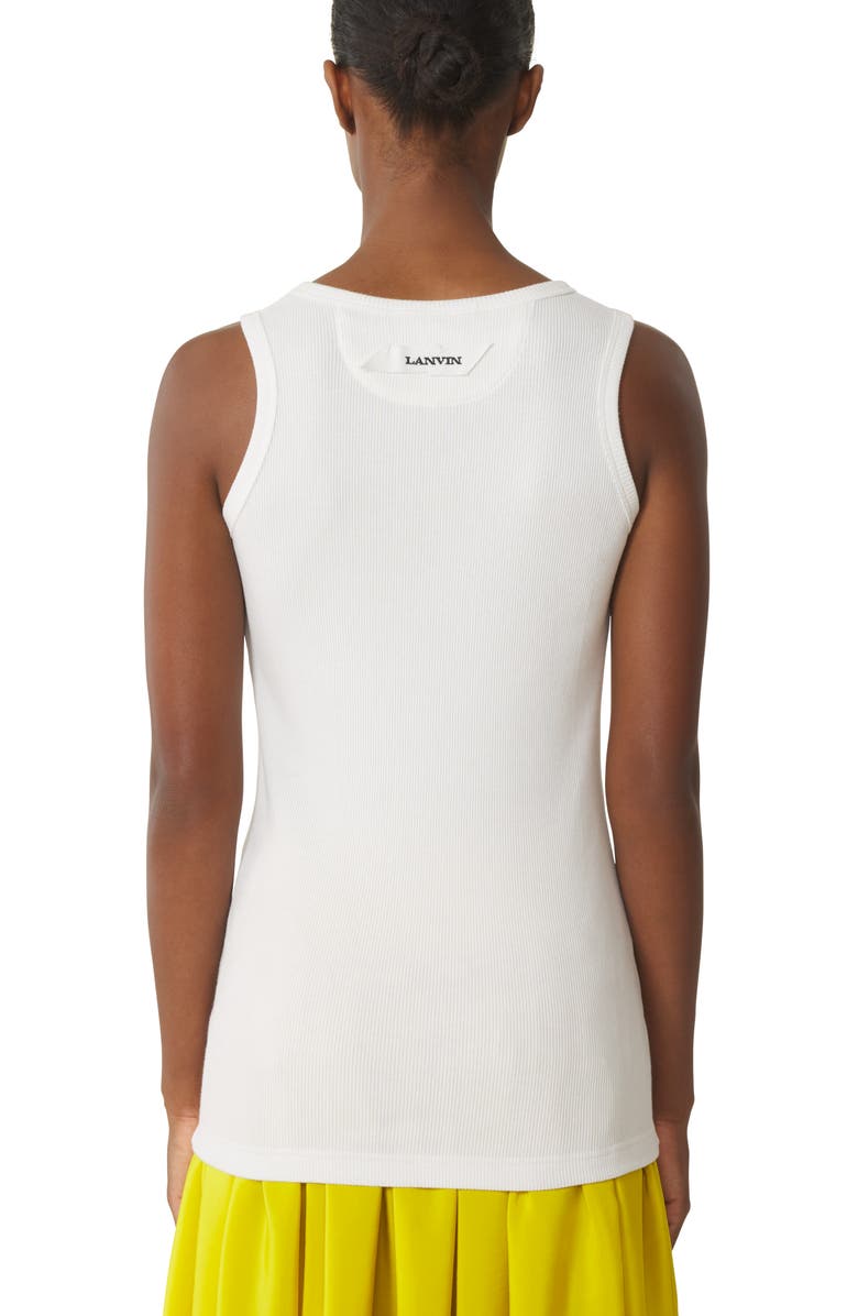 Lanvin Mother And Daughter Ribbed Tank Top, Alternate, color, White