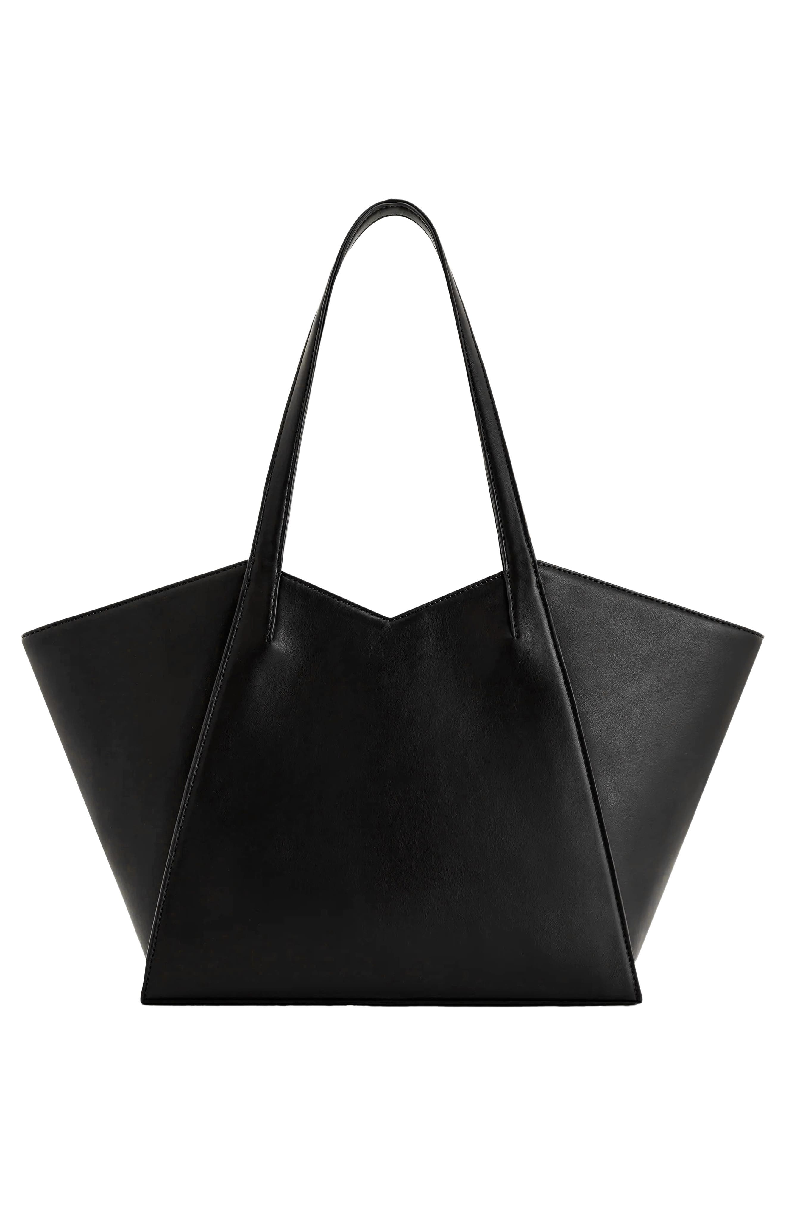JW PEI Large Kiana Faux Suede Tote, Alternate, color, Black Canvas
