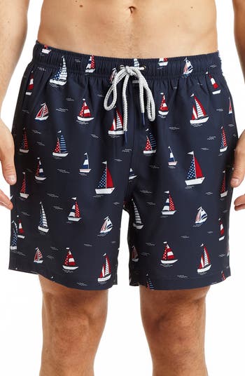 Sail Away Swim Trunks