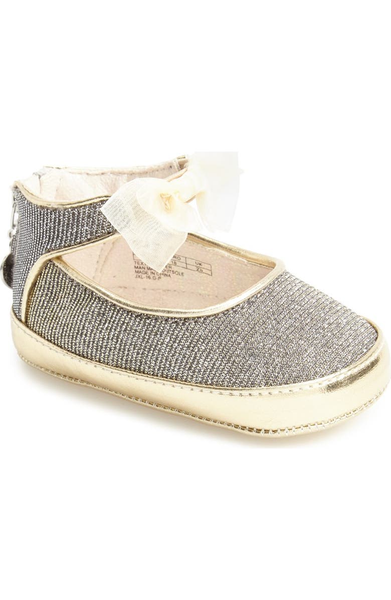 Stuart Weitzman Baby Chiffon Mary Jane Crib Shoe, Main, color,