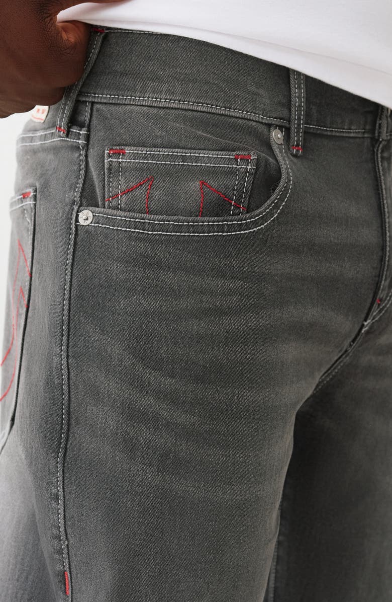 True Religion Ricky Snap-Flap Pocket Straight Leg Jeans, Alternate, color, Grey Smores