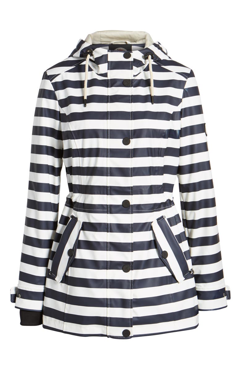 1 Madison 30 Stripe Hooded Raincoat, Alternate, color,