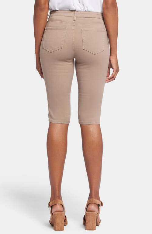 Nydj Side Slit Capri Bike Shorts In Saddlewood