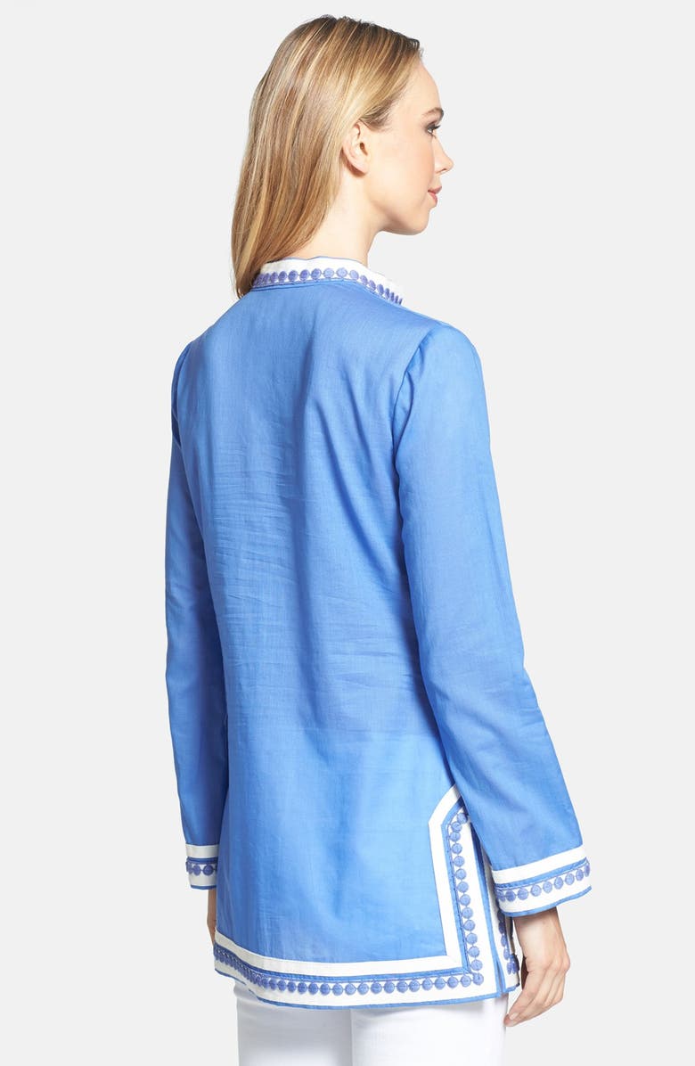 Tory Burch 'Tory' Cotton Tunic, Alternate, color, 