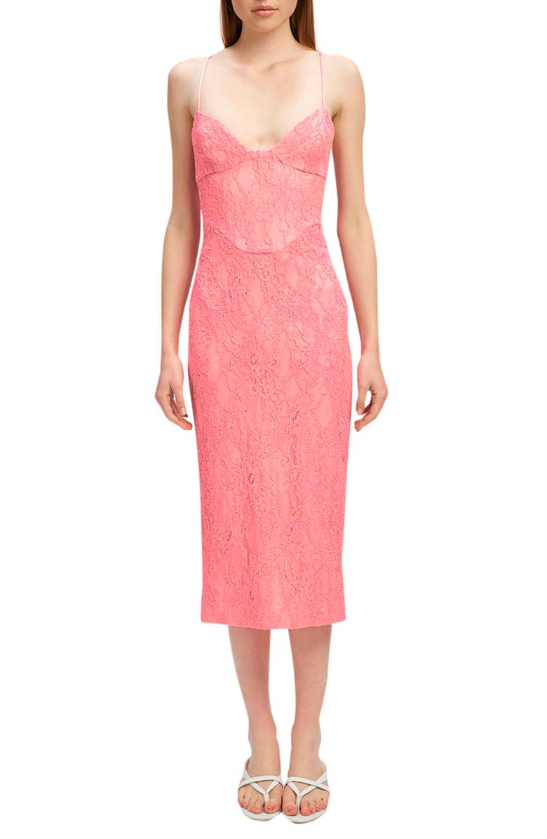 Bardot Hadley Lace Midi Dress, Main, color, 
