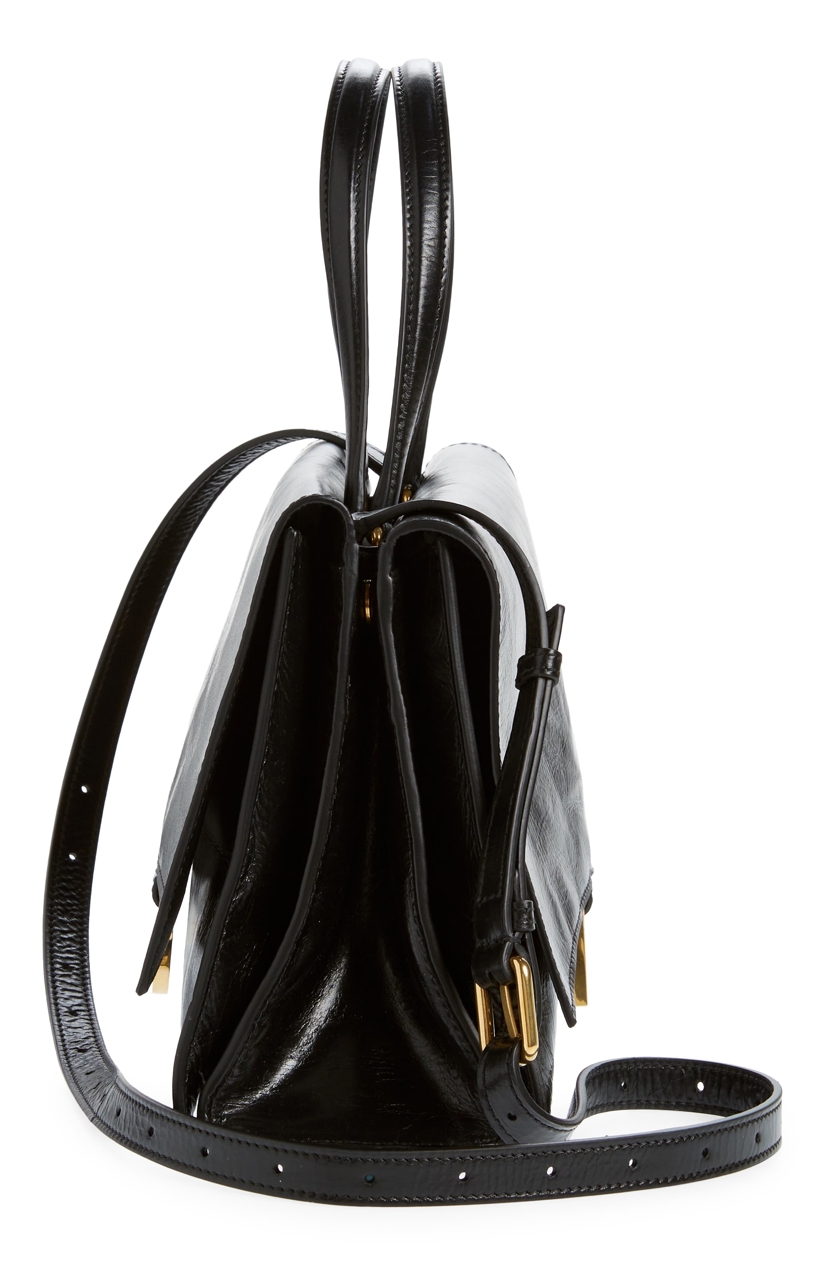 Balenciaga Crush on You Crushed Leather Shoulder Bag, Alternate, color, 