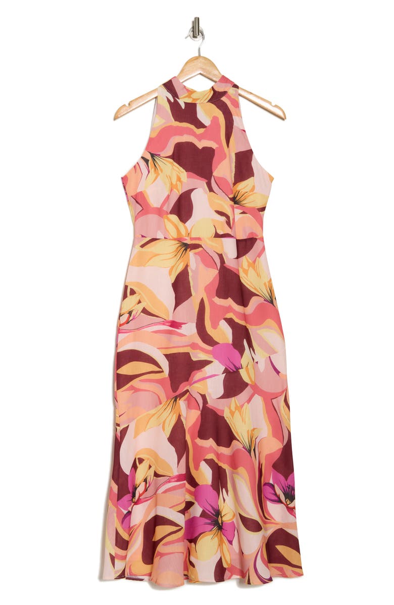 Sam Edelman High Neck Maxi Dress, Alternate, color, Yellow Multi
