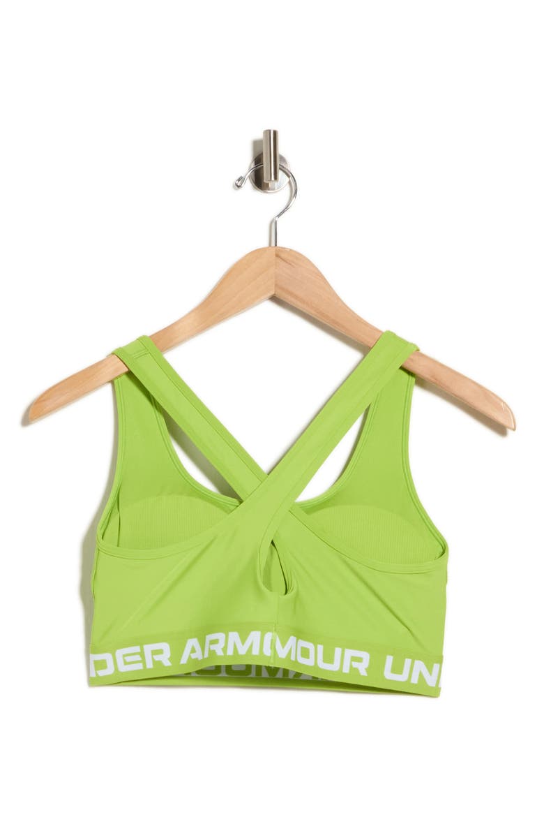 Armour Crossback Medium Impact Sports Bra, Alternate, color, GREEN VIBE