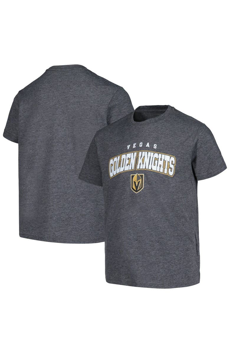 LEVELWEAR Youth Levelwear Heather Charcoal Vegas Golden Knights Little Richmond Core T-Shirt, Alternate, color, 
