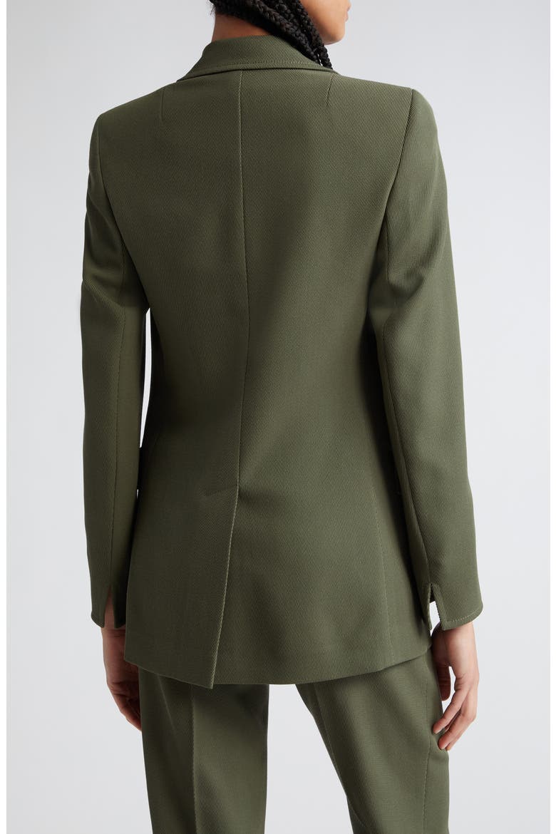 Single Breasted Wool Tricotine Boyfriend Blazer, Alternate, color, SAGE