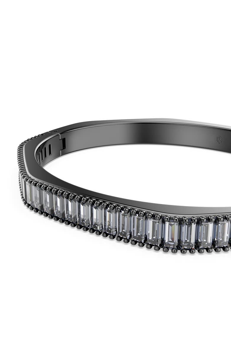 Swarovski Matrix Baguette Crystal Octagonal Bangle Bracelet, Alternate, color, Grey