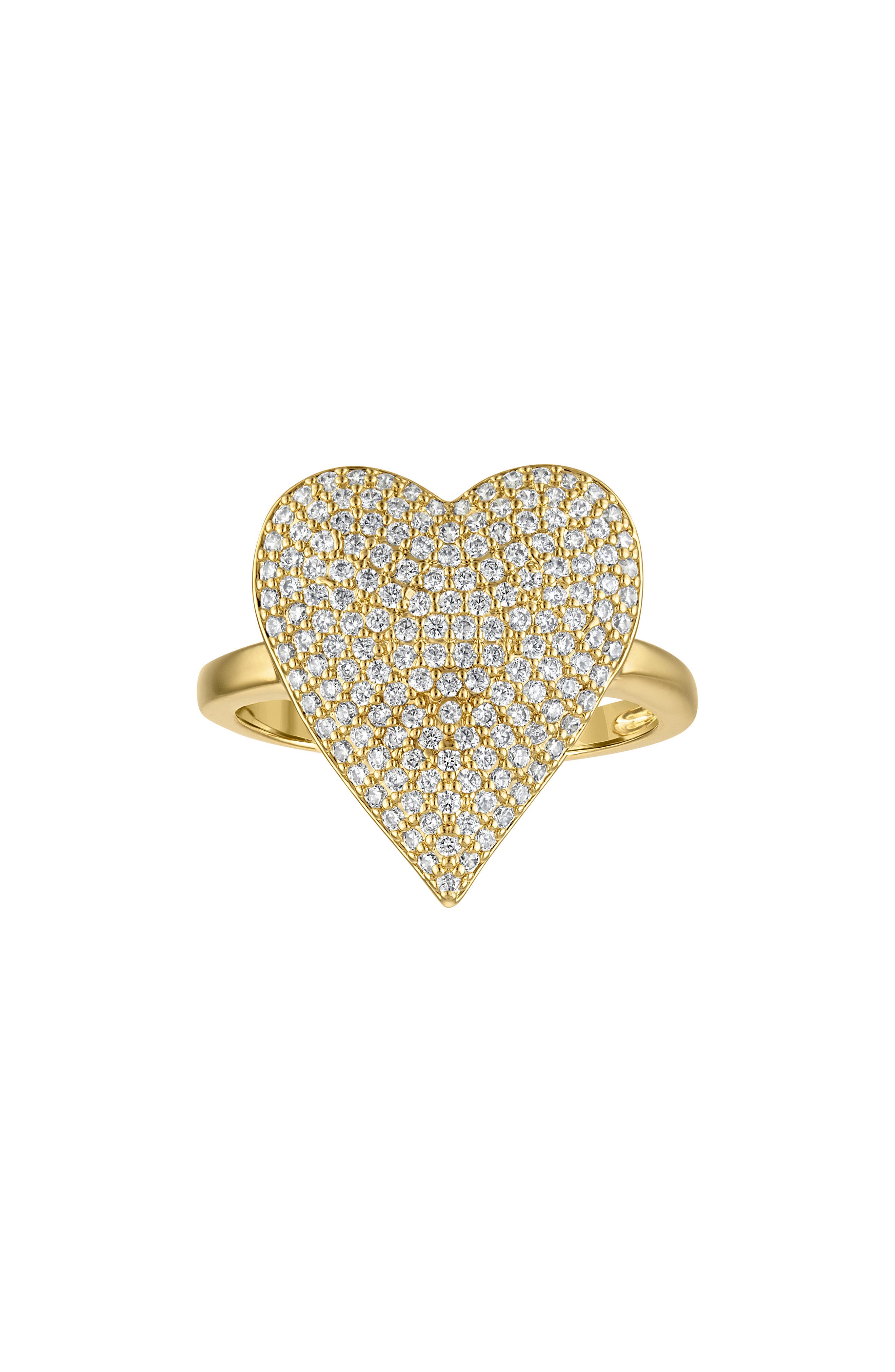 FZN Heart Pavé Cubic Zirconia Cocktail Ring