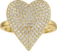 FZN Heart Pavé Cubic Zirconia Cocktail Ring