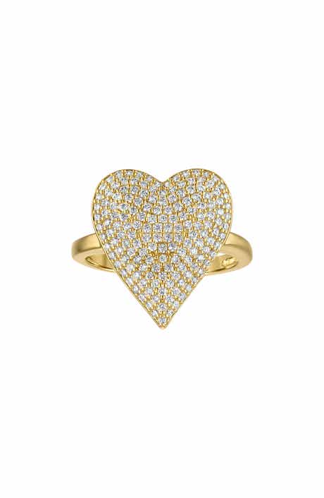 FZN Heart Pavé Cubic Zirconia Cocktail Ring
