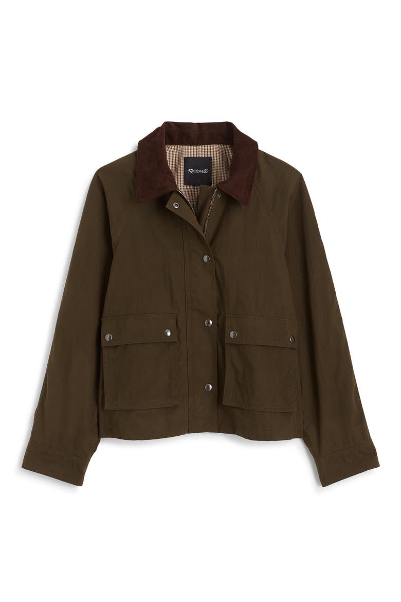 Waxed Zip Jacket, Alternate, color, TRENCH GREEN