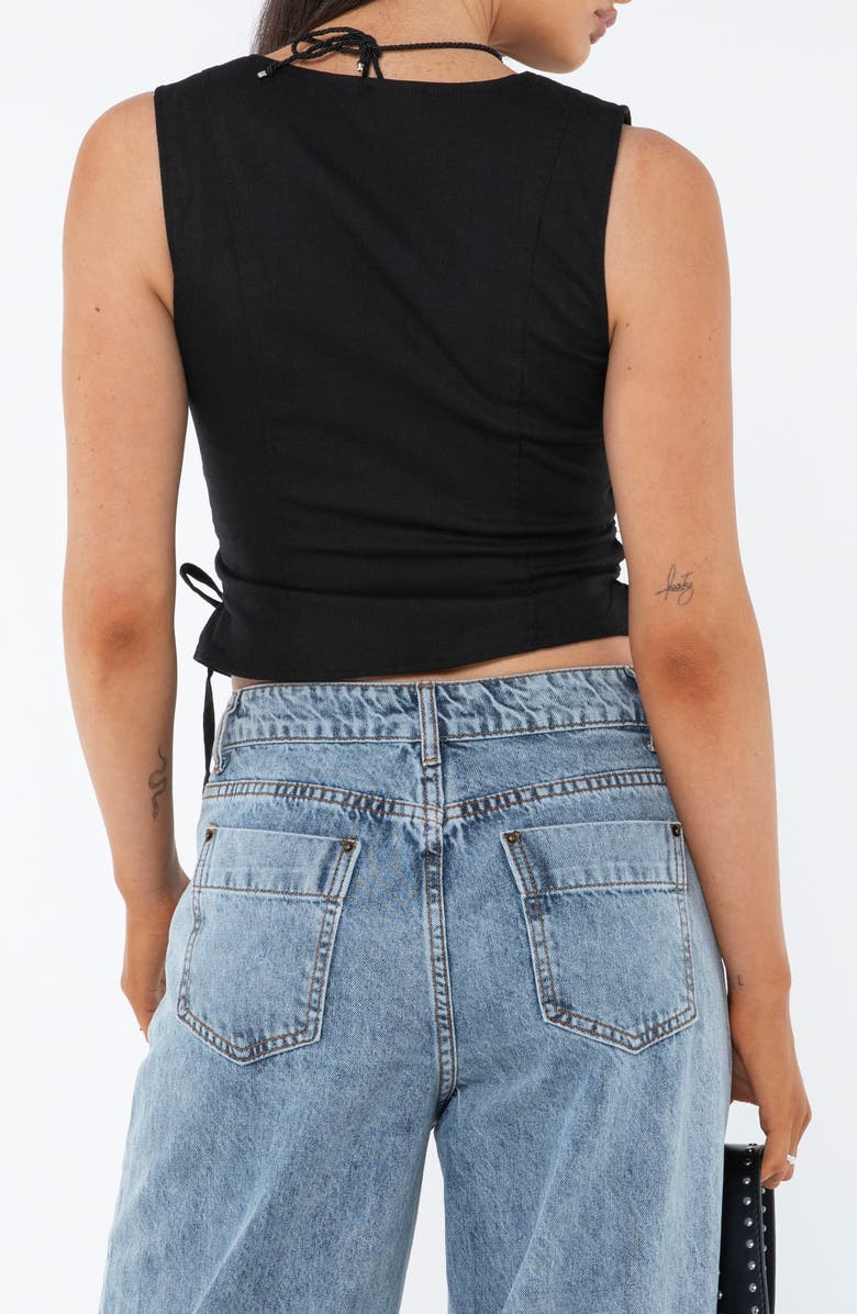 Princess Polly STAVIA VEST TOP BLACK, Alternate, color, Black