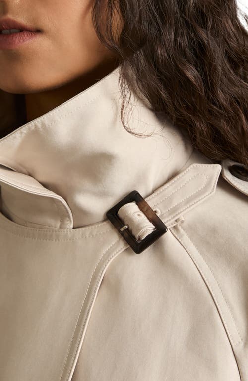 Shop Reiss Mila Short Trench Coat In Neutral