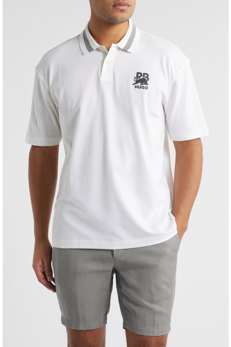 x RB Formula One™ Team Relaxed Fit Stretch Piqué Polo, Main, color, WHITE