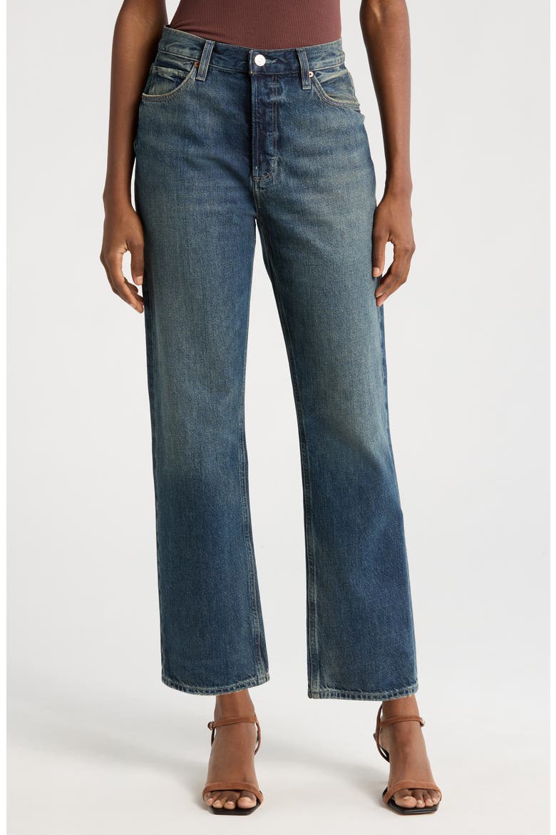 Sawyer High Waist Straight Leg Jeans, Main, color, MATCHSTICK
