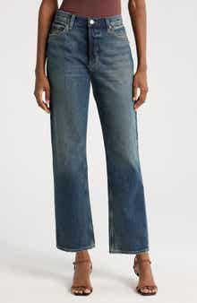 PAIGE Sawyer High Waist Straight Leg Jeans