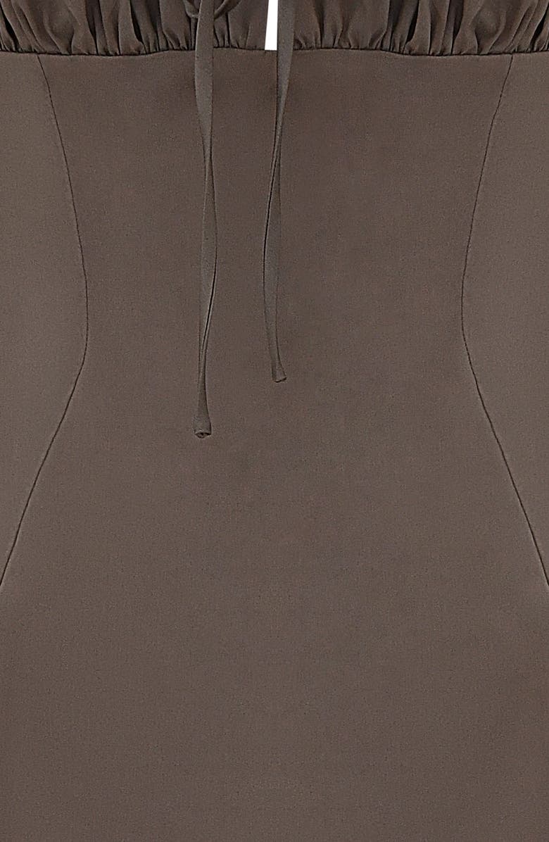 HOUSE OF CB Carlina Long Sleeve Cotton Blend Dress, Alternate, color, Mocha