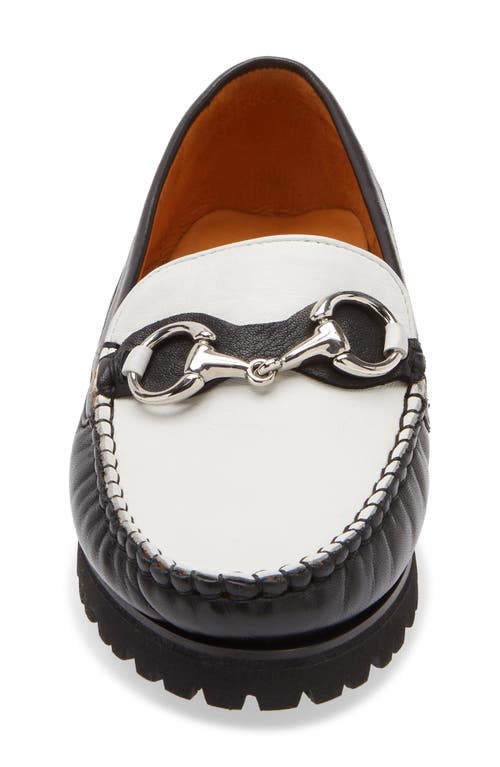 Robert Zur Soho Classic Bit Loafer In Black/white