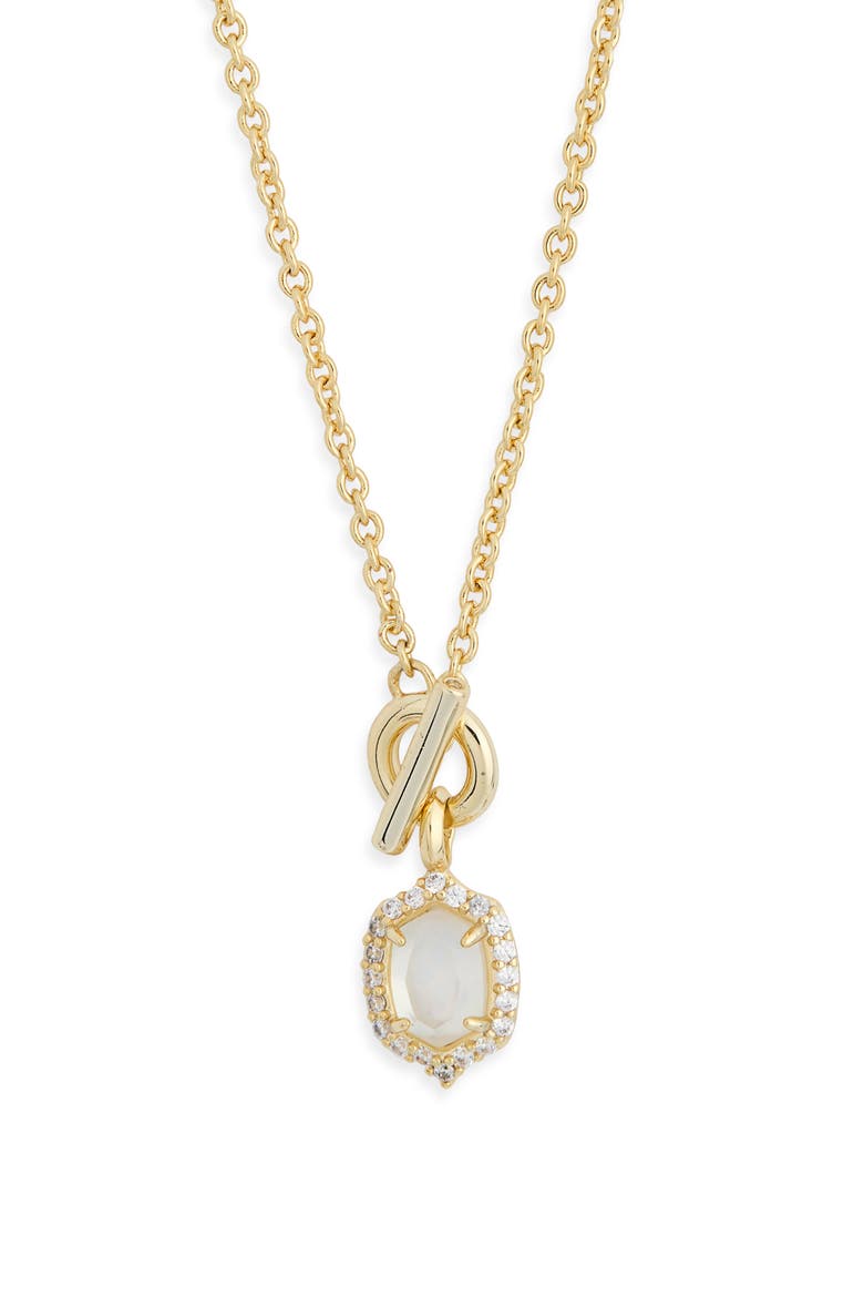 Daphne Crystal & Mother-of-Pearl Pendant Necklace, Main, color, GOLD IVORY MOTHER OF PEARL