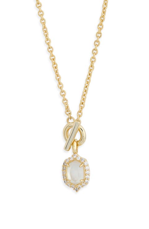 Daphne Crystal & Mother-of-Pearl Pendant Necklace