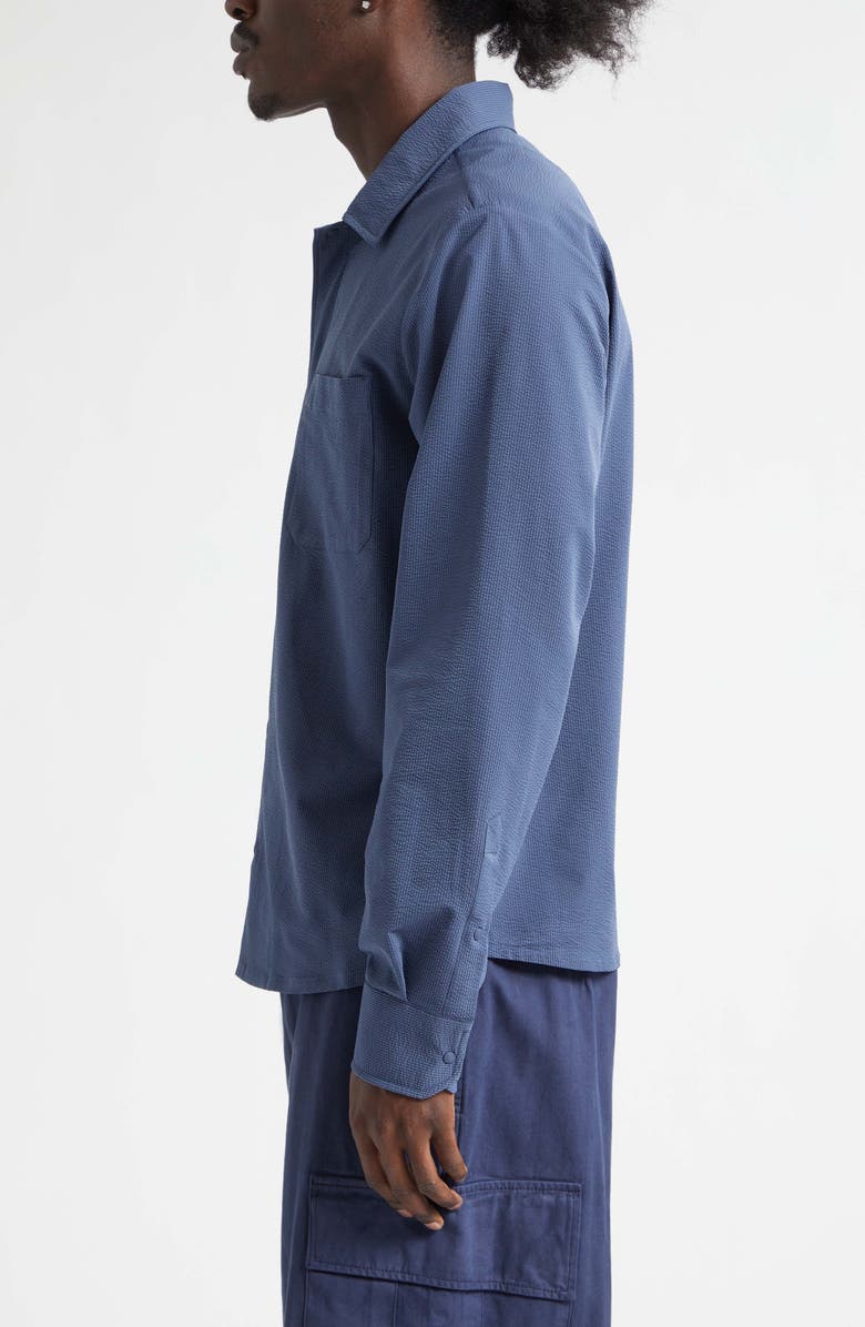 Herno Seersucker Shirt Jacket, Alternate, color, 9119 French Blue