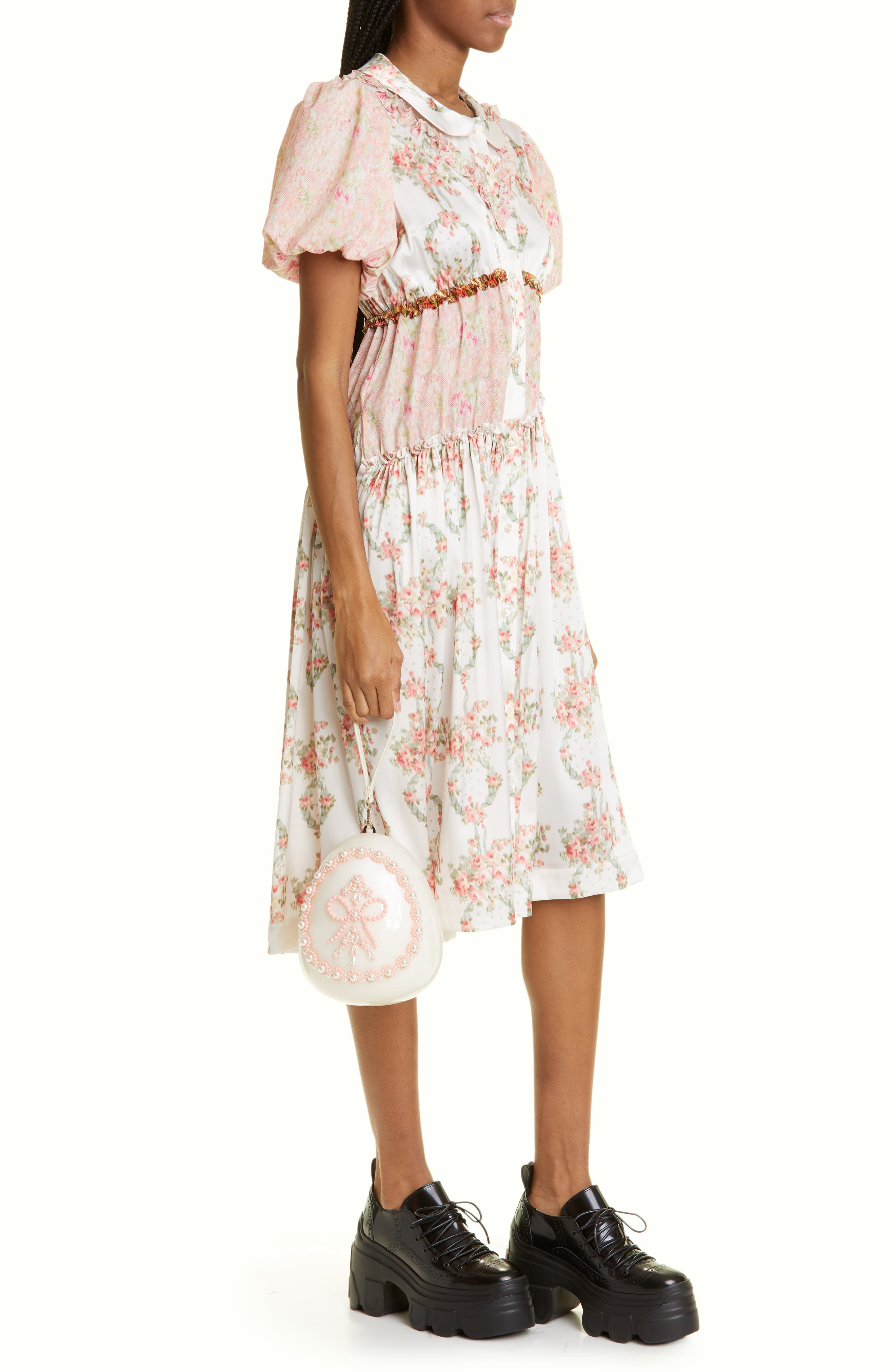 Simone Rocha Large Fabergé Egg Bag with Imitation Pearl Strap, Alternate, color, 