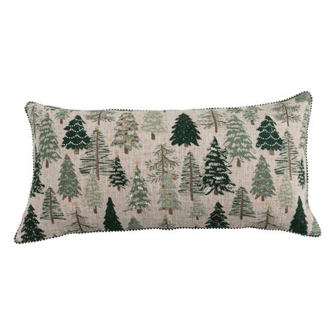 Woodland Canopy Cotton & Linen Lumbar Pillow