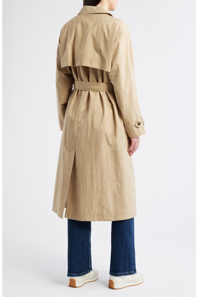 Long Double Breasted Trench Coat, Alternate, color, CRISP KHAKI